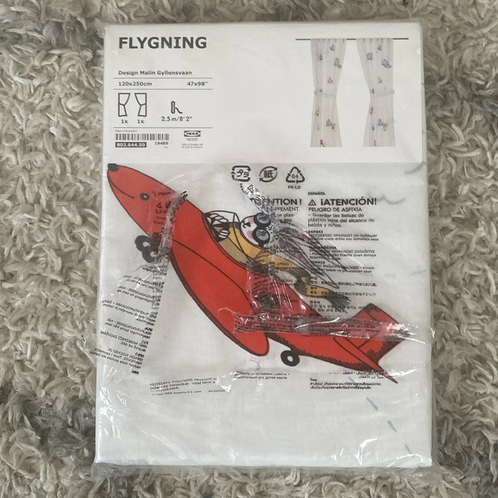 IKEA kids curtains with tiebacks